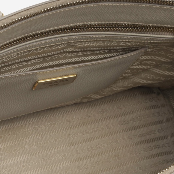 Authentic Prada Galleria double zip 2 way tote bag grey - Picture 10 of 11